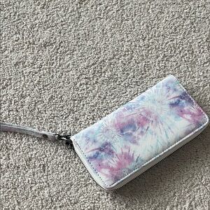 Ardene Tie-Dye Wristlet Phone Wallet - Purple & Blue